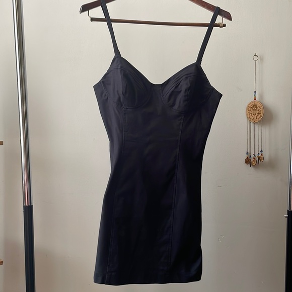 Urban Outfitters Boned Corset Structured Little Black Dress- Size Small/ Medium - Picture 1 of 5